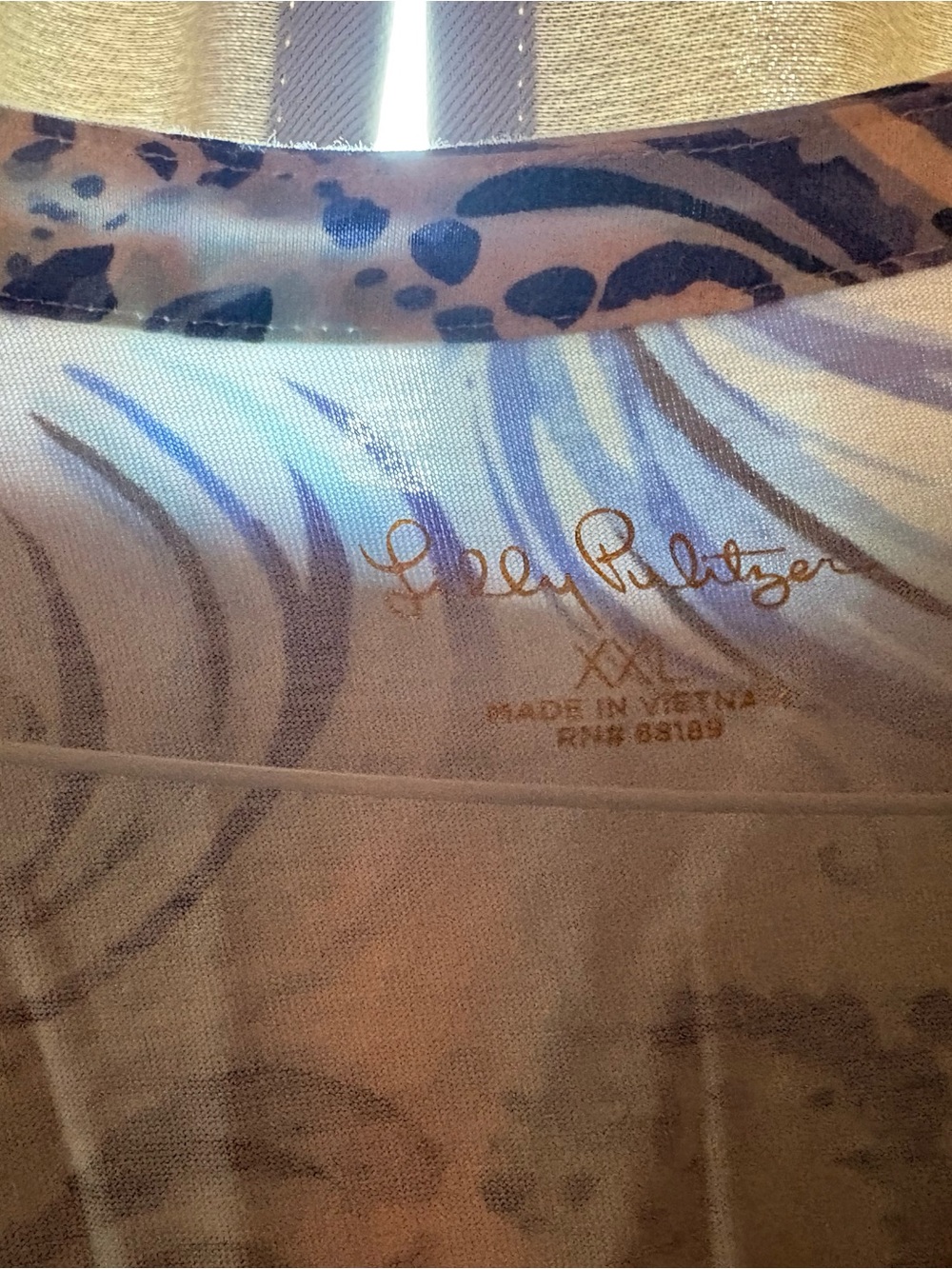 Lilly Pulitzer White Midi Dress with Blue Swirl Floral Print - Picture 2 of 3